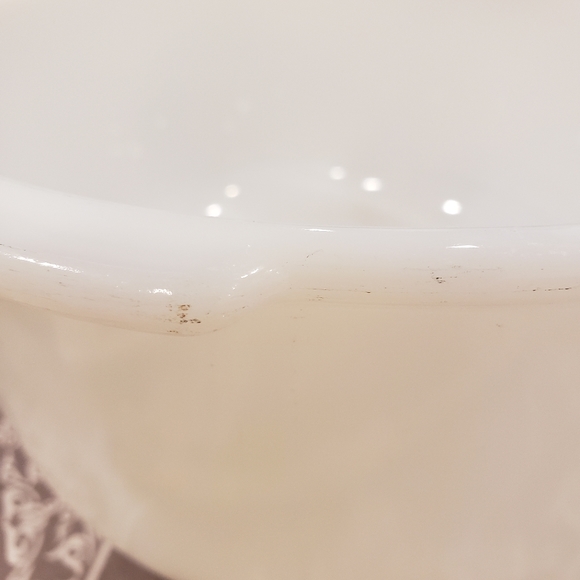 White Glasbake size 14 mixing bowl with spout for Sunbeam mixer - Picture 5 of 6